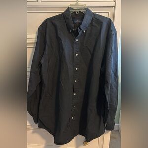 Ralph Lauren Black Button-Up Shirt with Logo